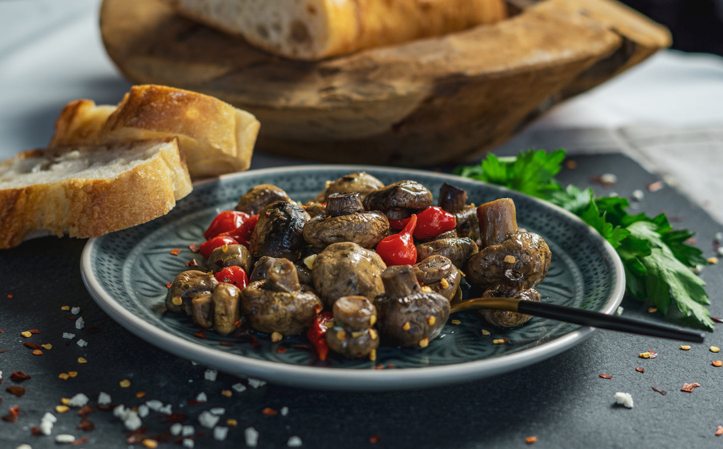 eingelegte Champignons